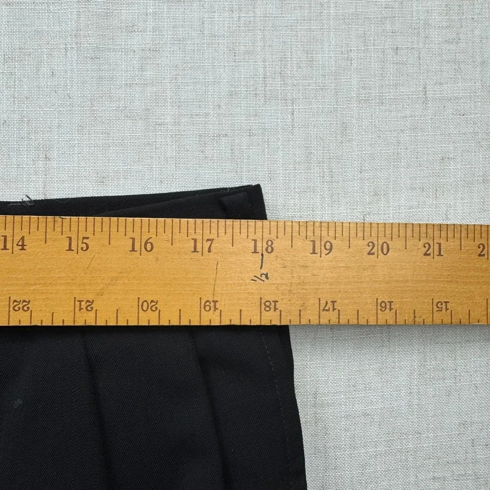 Nino Cerruti Feathergab Mens Black 100% Wool 2 Piece Suit Blazer‎ Trousers VTG